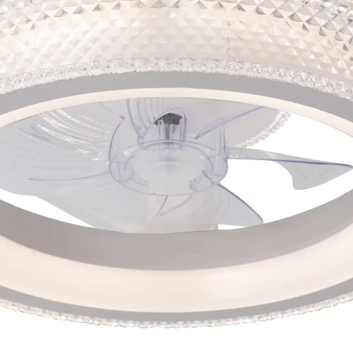 VENTILATORE DA SOFFITTO STILE PLAFONIERA LED 48W 3000-6000K 5 PALE BIANCO GLIMMER VENTILATORE DA SOFFITTO STILE PLAFONIERA LED 48W 3000-6000K 5 PALE BIANCO GLIMMER