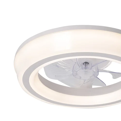 VENTILATORE DA SOFFITTO STILE PLAFONIERA LED 48W 3000-6000K 5 PALE BIANCO CLARISSE VENTILATORE DA SOFFITTO STILE PLAFONIERA LED 48W 3000-6000K 5 PALE BIANCO CLARISSE