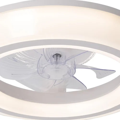 VENTILATORE DA SOFFITTO STILE PLAFONIERA LED 48W 3000-6000K 5 PALE BIANCO CLARISSE VENTILATORE DA SOFFITTO STILE PLAFONIERA LED 48W 3000-6000K 5 PALE BIANCO CLARISSE