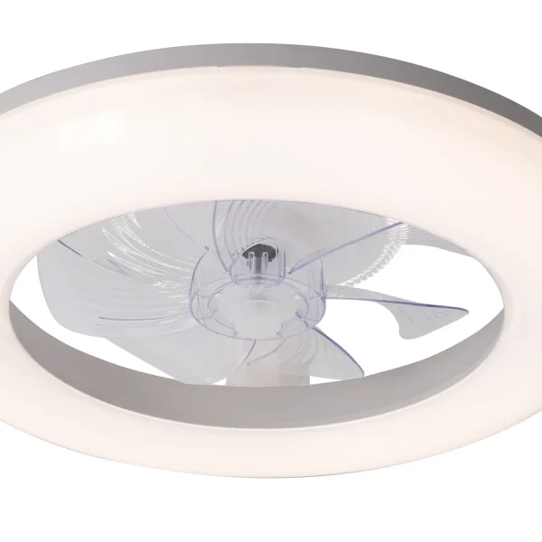 VENTILATORE DA SOFFITTO STILE PLAFONIERA LED 48W 3000-6000K 5 PALE BIANCO ELYSIAN VENTILATORE DA SOFFITTO STILE PLAFONIERA LED 48W 3000-6000K 5 PALE BIANCO ELYSIAN