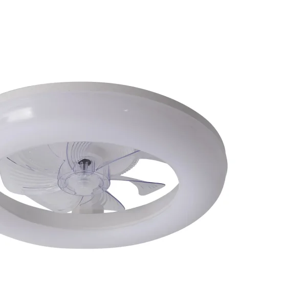 VENTILATORE DA SOFFITTO STILE PLAFONIERA LED 48W 3000-6000K 5 PALE BIANCO ELYSIAN VENTILATORE DA SOFFITTO STILE PLAFONIERA LED 48W 3000-6000K 5 PALE BIANCO ELYSIAN