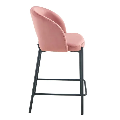 SGABELLO TAPPEZZATO ROSA CLOTILDE