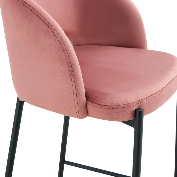 SGABELLO TAPPEZZATO ROSA CLOTILDE