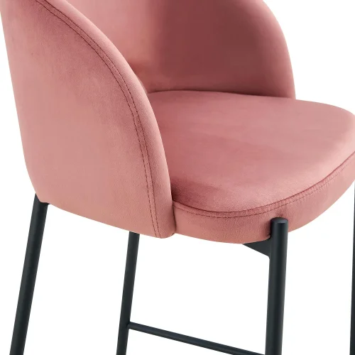 SGABELLO TAPPEZZATO ROSA CLOTILDE