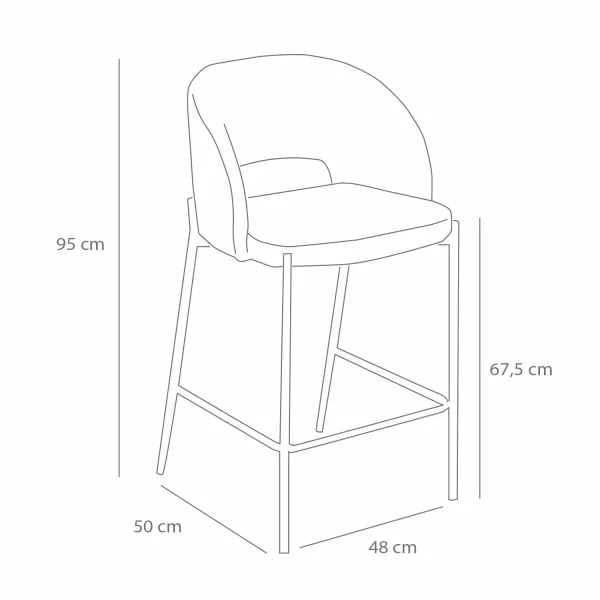 SGABELLO TAPPEZZATO ROSA CLOTILDE SGABELLO TAPPEZZATO ROSA CLOTILDE