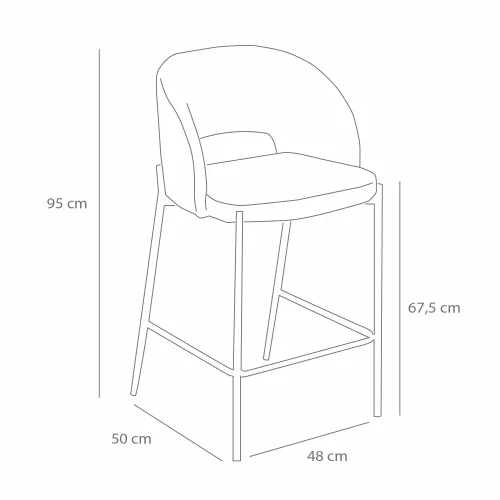 SGABELLO TAPPEZZATO ROSA CLOTILDE