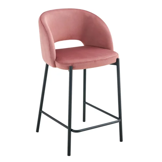 SGABELLO TAPPEZZATO ROSA CLOTILDE
