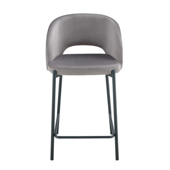 SGABELLO IMBOTTITO GRIGIO CLOTILDE 2