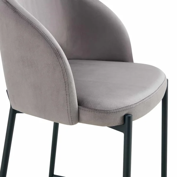 SGABELLO IMBOTTITO GRIGIO CLOTILDE