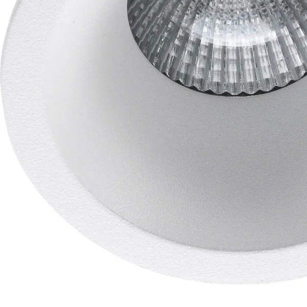 FARETTO INCASSATO ROTONDO EXTRA PROFONDO 3,5 CM IN ALLUMINIO BIANCO