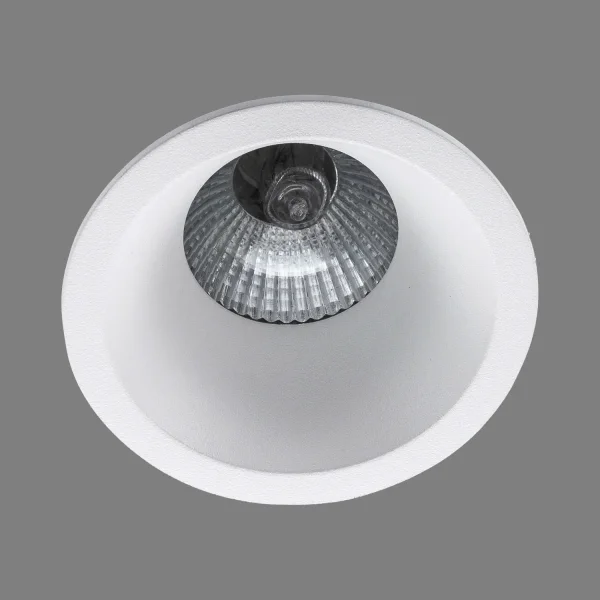 FARETTO INCASSATO ROTONDO EXTRA PROFONDO 3,5 CM IN ALLUMINIO BIANCO