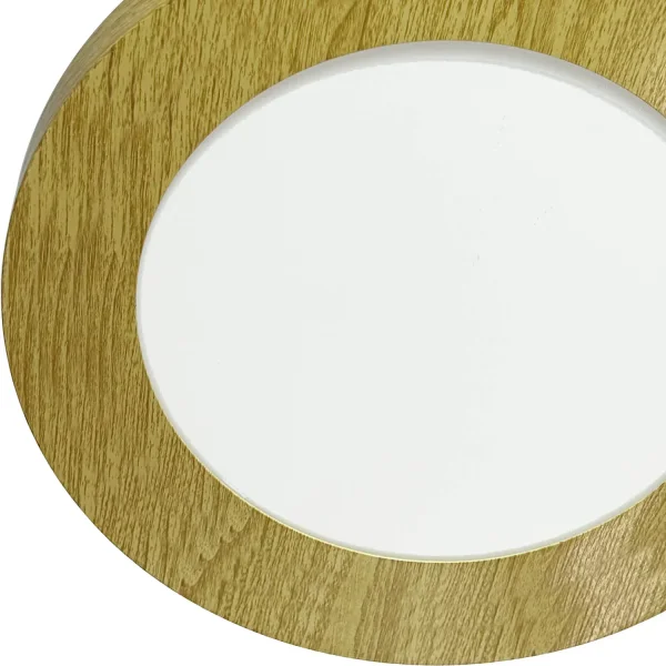 DOWNLIGHT LED DA SUPERFICIE CIRCOLARE 6W 3000K-6000K Ø 12 CM COLORE LEGNO