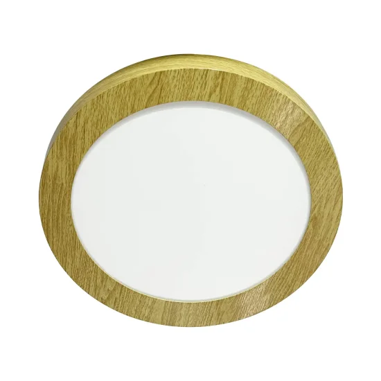 DOWNLIGHT LED DA SUPERFICIE CIRCOLARE 18W 3000K-6000K Ø 22 CM COLORE LEGNO