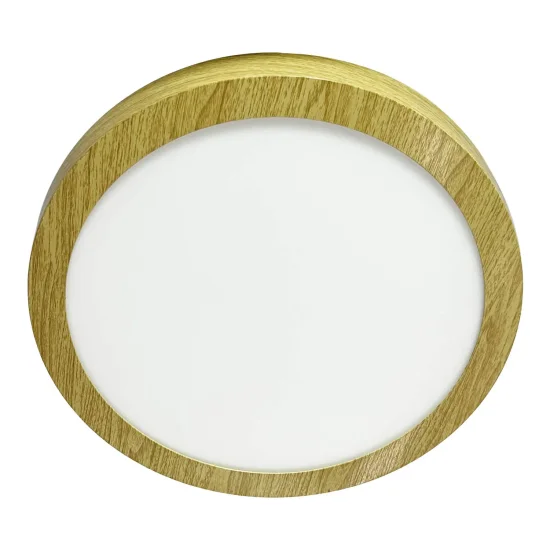 DOWNLIGHT LED DA SUPERFICIE CIRCOLARE 24W 3000K-6000K Ø 29,5 CM COLORE LEGNO