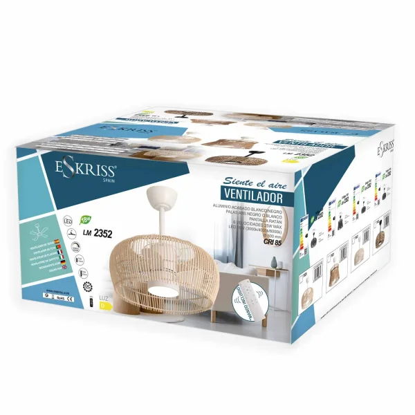 Ventilatore da Soffitto LED 18W 3000-6000K Regolabile Maui| Lúzete Ventilatore da Soffitto LED 18W 3000-6000K Regolabile Maui| Lúzete