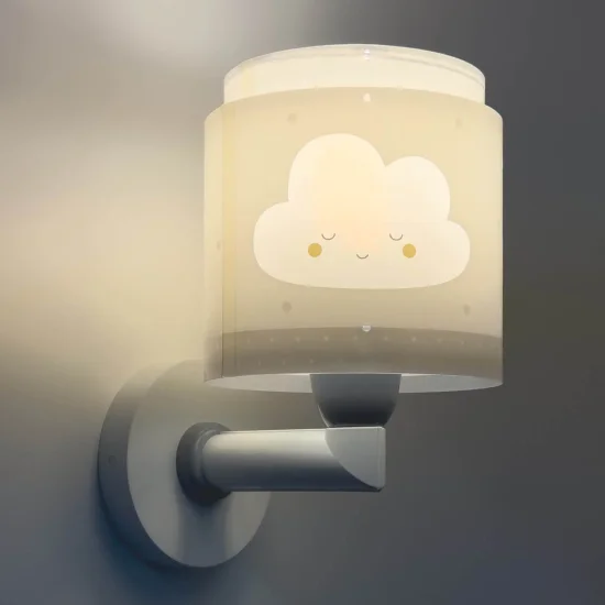 APPLIQUE MURALE PER BAMBINI NUVOLETTA GRIGIA 2