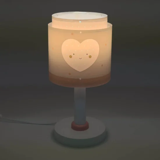 LAMPADA DA TAVOLO BAMBINI CUORE ROSA 2