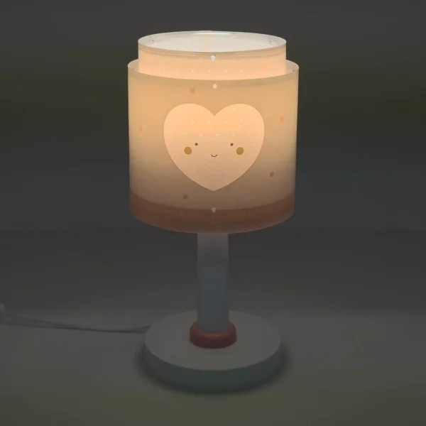 LAMPADA DA TAVOLO BAMBINI CUORE ROSA