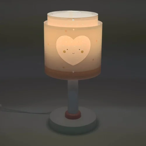 LAMPADA DA TAVOLO BAMBINI CUORE ROSA