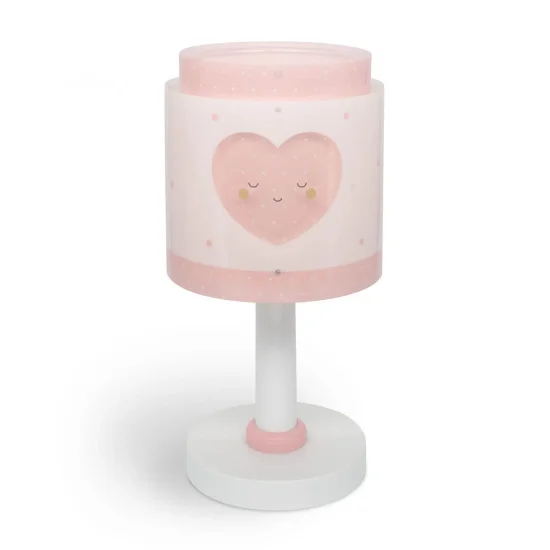 LAMPADA DA TAVOLO BAMBINI CUORE ROSA