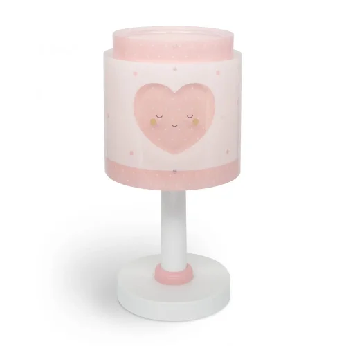 LAMPADA DA TAVOLO BAMBINI CUORE ROSA