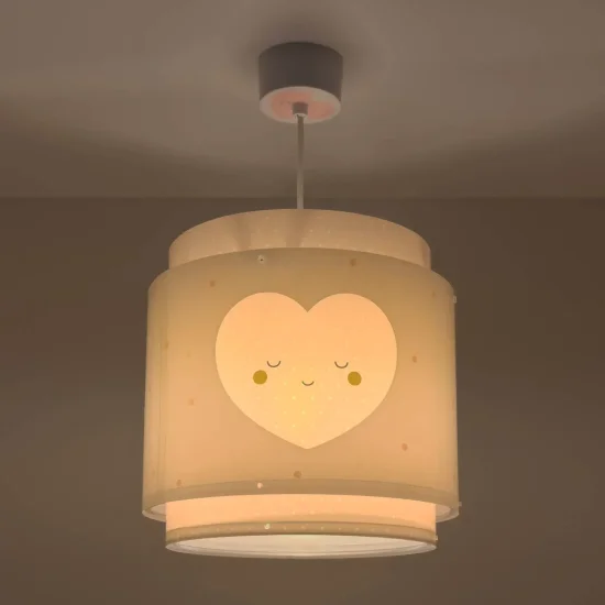 LAMPADARIO DA SOFFITTO PER BAMBINI CUORE ROSA 2