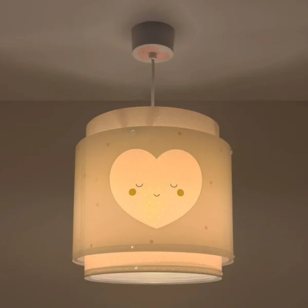 LAMPADARIO DA SOFFITTO PER BAMBINI CUORE ROSA