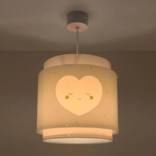 LAMPADARIO DA SOFFITTO PER BAMBINI CUORE ROSA