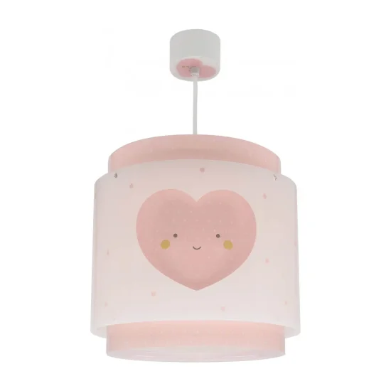 LAMPADARIO DA SOFFITTO PER BAMBINI CUORE ROSA
