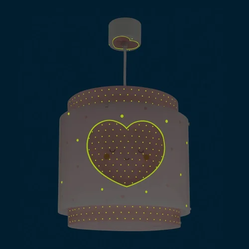 LAMPADARIO DA SOFFITTO PER BAMBINI CUORE ROSA