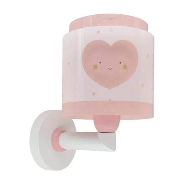 APPLIQUE DA PARETE PER BAMBINI CUORE ROSA APPLIQUE DA PARETE PER BAMBINI CUORE ROSA