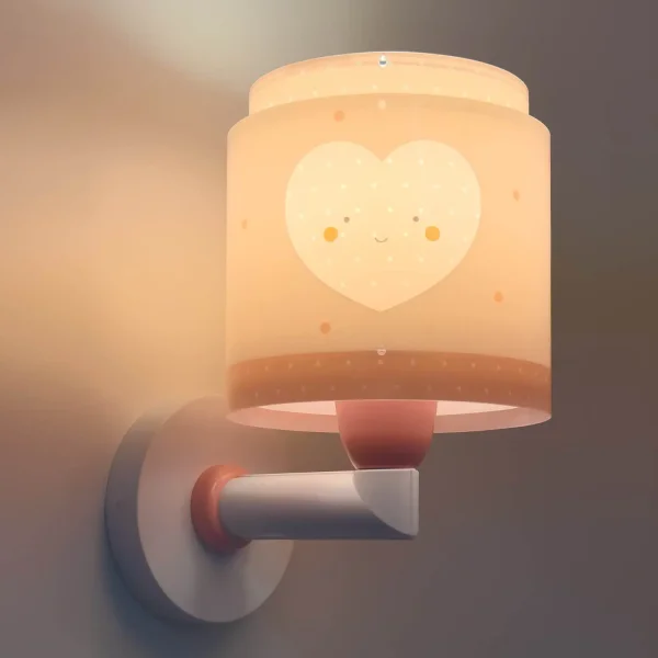 APPLIQUE DA PARETE PER BAMBINI CUORE ROSA APPLIQUE DA PARETE PER BAMBINI CUORE ROSA