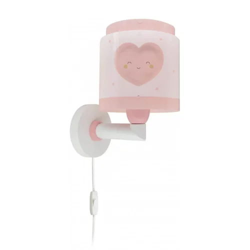 APPLIQUE DA PARETE PER BAMBINI CUORE ROSA APPLIQUE DA PARETE PER BAMBINI CUORE ROSA