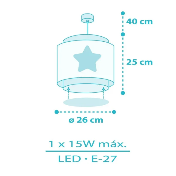 SOSPENSIONE PER BAMBINI A STELLA BLU SOSPENSIONE PER BAMBINI A STELLA BLU