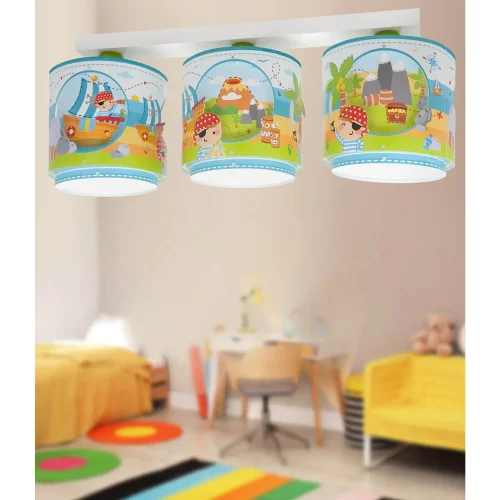 PLAFONNIERE PER BAMBINI 3 LUCI ISOLA PIRATA PLAFONNIERE PER BAMBINI 3 LUCI ISOLA PIRATA