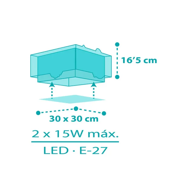 PLAFONIERA DA SOFFITTO PER BAMBINI ANIMALI DELLA GIUNGLA