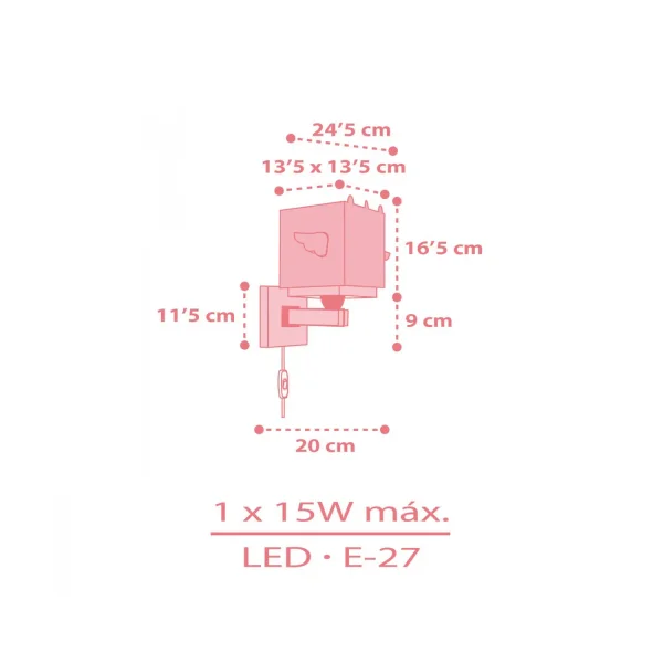 APPLIQUE MURALE PER BAMBINI LITTLE UNICORN APPLIQUE MURALE PER BAMBINI LITTLE UNICORN