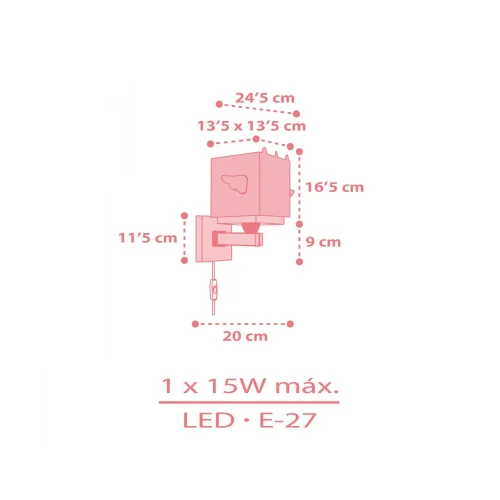APPLIQUE MURALE PER BAMBINI LITTLE UNICORN APPLIQUE MURALE PER BAMBINI LITTLE UNICORN