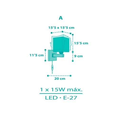 APPLIQUE MURALE PER BAMBINI SIRENE APPLIQUE MURALE PER BAMBINI SIRENE