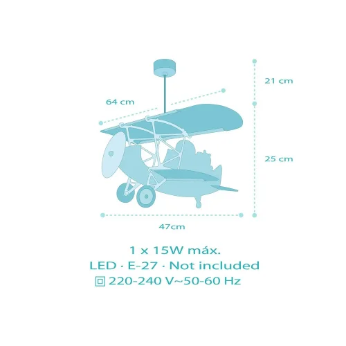 LAMPADA A SOSPENSIONE PER BAMBINI LION PLANE