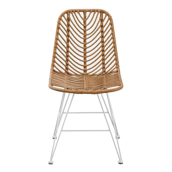 SEDIA DA GIARDINO IN RATTAN SINTETICO GAMBE BIANCHE VOLCANO SEDIA DA GIARDINO IN RATTAN SINTETICO GAMBE BIANCHE VOLCANO