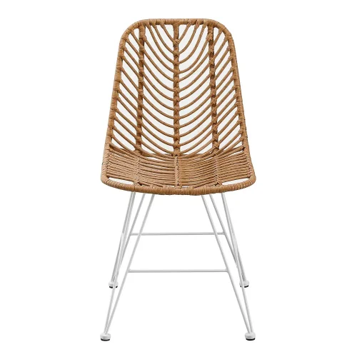 SEDIA DA GIARDINO IN RATTAN SINTETICO GAMBE BIANCHE VOLCANO SEDIA DA GIARDINO IN RATTAN SINTETICO GAMBE BIANCHE VOLCANO
