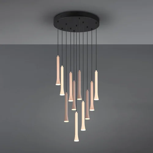 SOSPENSIONE LED 11 LUCI 33W REGOLABILE BASE CIRCOLARE FABIOLA