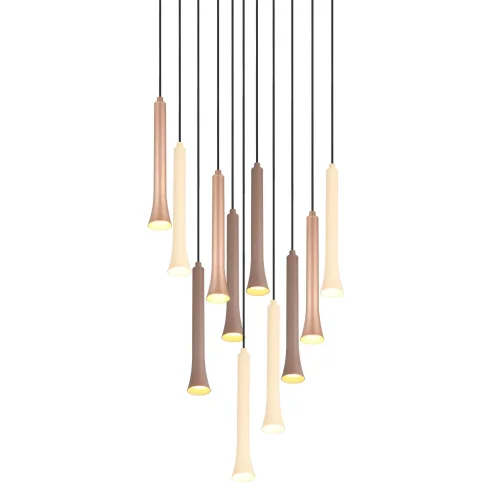 SOSPENSIONE LED 11 LUCI 33W REGOLABILE BASE CIRCOLARE FABIOLA