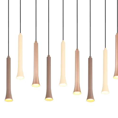 SOSPENSIONE LED 11 LUCI 33W REGOLABILE BASE RETTANGOLARE FABIOLA