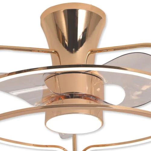 VENTILATORE DA SOFFITTO STILE PLAFONIERA LED 48W 3000-6000K DORATO BENEDICT VENTILATORE DA SOFFITTO STILE PLAFONIERA LED 48W 3000-6000K DORATO BENEDICT