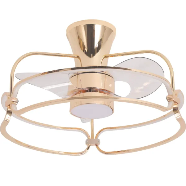 VENTILATORE DA SOFFITTO STILE PLAFONIERA LED 48W 3000-6000K DORATO BENEDICT VENTILATORE DA SOFFITTO STILE PLAFONIERA LED 48W 3000-6000K DORATO BENEDICT