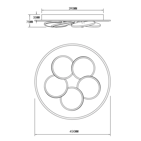 PLAFONIERA LED 35W 2700-6500K BIANCA MILAN
