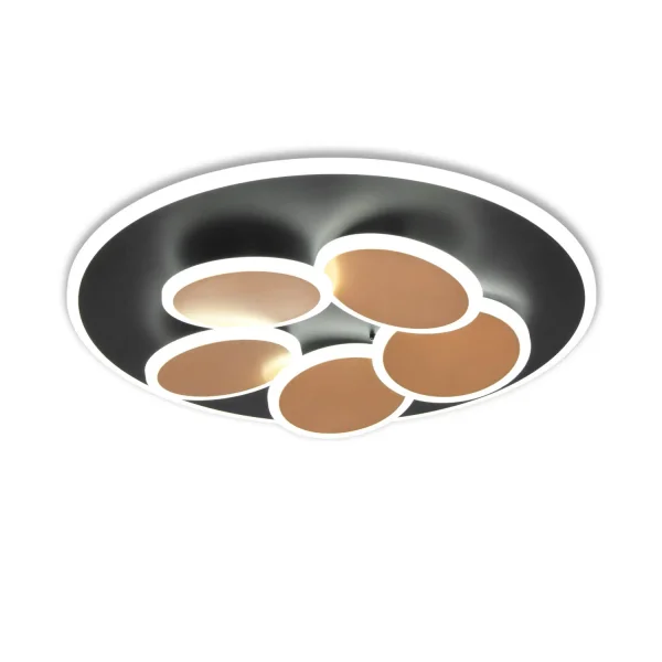 PLAFONIERA LED 35W 2700-6500K NERO/ORO MILAN