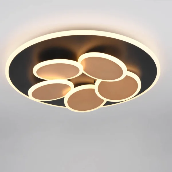 PLAFONIERA LED 35W 2700-6500K NERO/ORO MILAN
